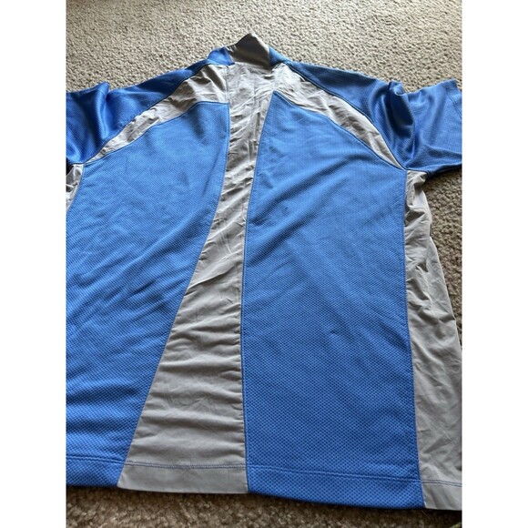 Nike Golf Men's Size XXL Blue Gray Textured Short Sleeve Polo Shirt - Picture 5 of 5